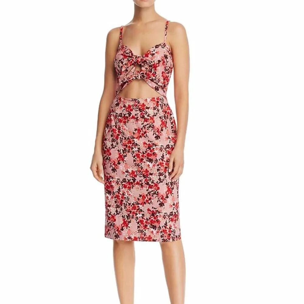 WAYF Victoria knotted cami knee length dress, size medium